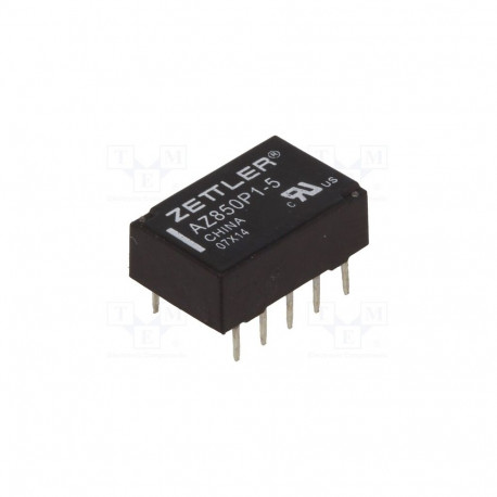 AZ850P1-5 Relay: electromagnetic; DPDT; Ucoil: 5VDC; 0.5A/125VAC; 1A/30VDC Zettler