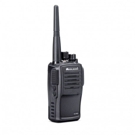 Midland G15PRO PMR446 portable semi-professional transceiver IP67, LiIon battery, desktop charger