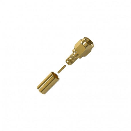 RP-SMA isane pistik joodetav-pigistatav RG58
