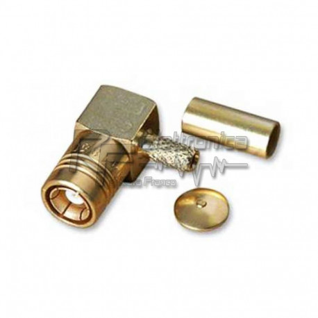SMB plug crimp solder angle RG316/RG174