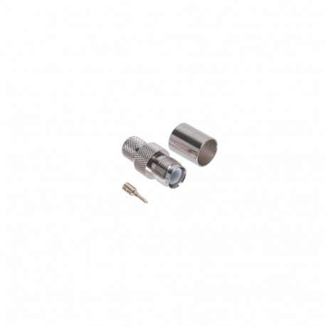 RP-TNC female jack crimp-solder RG213/HDF400/LMR400
