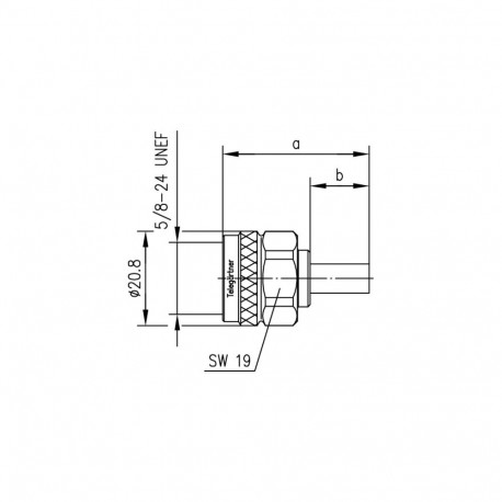 N Plug Jack Crimp for Aircell 5 crimp/crimp Telegärtner