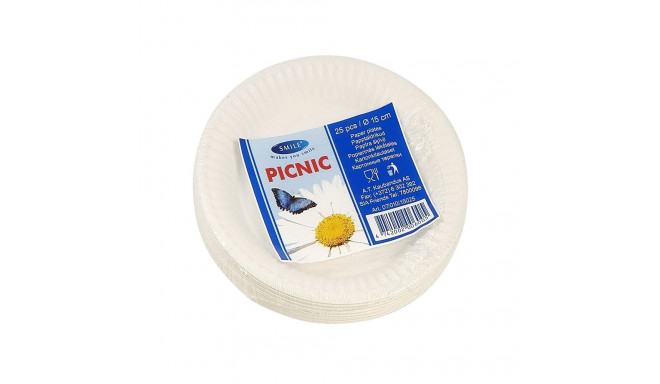 Smile papptaldrikud 15cm, 25tk
