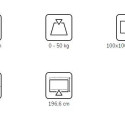 Mobile stand FL50-550BL1 37-70inch 100x100-600x400 50KG h:128.5-145cm,