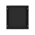 Wall-Mounted Rack 19 12U 600X450mm black (glass door)