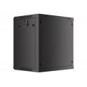 Wall-Mounted Rack 19 12U 600X450mm black (glass door)