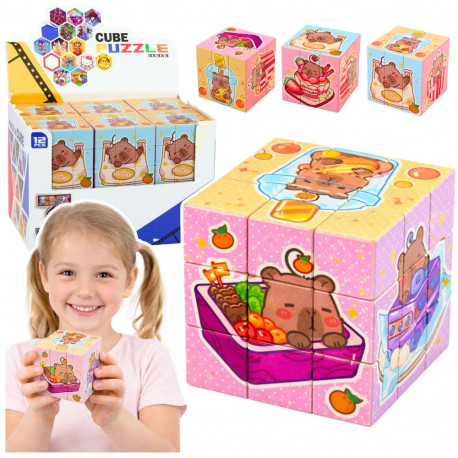 värviline kapibaara loogikamõistatus 6x6 cm