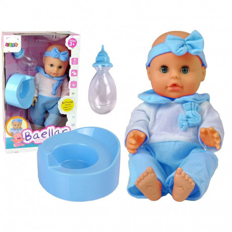 Nukk pižamas 30cm joov pudeli ja pissipotiga, sinine