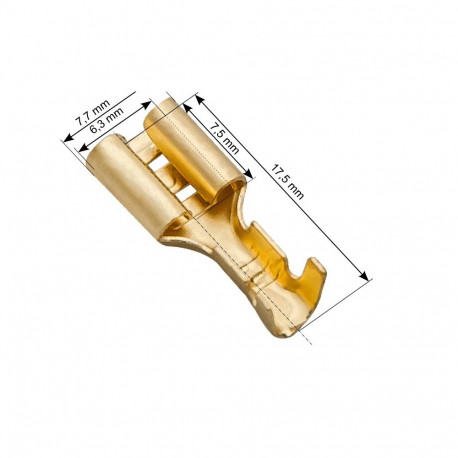 43-111# isoleerimata lame emane konektor 6,3/0,8 100tk