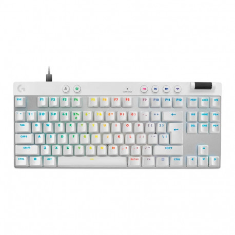 LOGITECH G PRO X TKL RAPID Gaming Keyboard - WHITE - US INT'L - USB - EMEA28i-935 - LINEAR