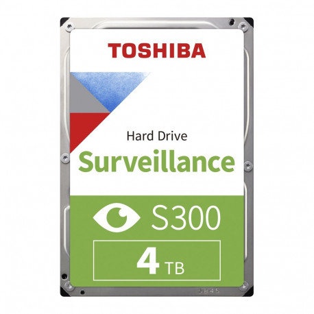 HDD Video Surveillance TOSHIBA S300 4TB SMR, 3.5'', 256MB, 5400RPM, SATA, TBW: 180