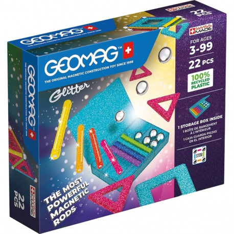 Playset Geomag Glitter (22 Tükid, osad)