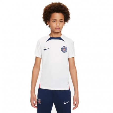 Children's Short Sleeved Football Shirt Nike París Saint-Germain Strike White - 13-15 Years