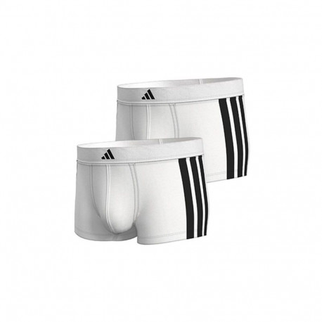 Meeste bokserid Adidas Trunk Low Rise 3 Stripes Valge 2 Tükid, osad - XL
