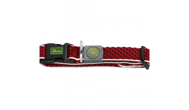 Dog collar Hunter Basic Thread Red 12 (33-50 cm)