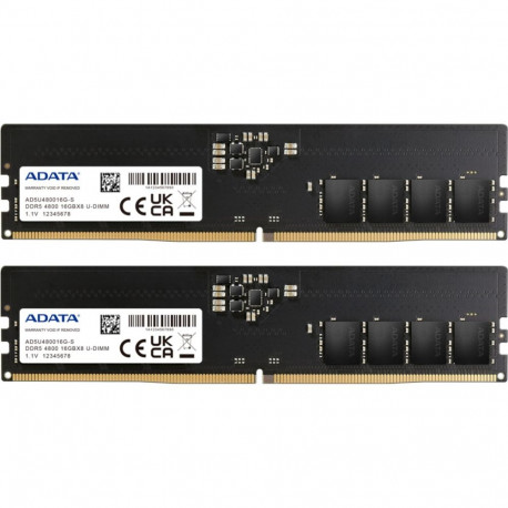 "32GB ADATA DIMM 4800 (2x 16 GB) Dual-Kit (schwarz, AD5U480016G-DT, Premier)"