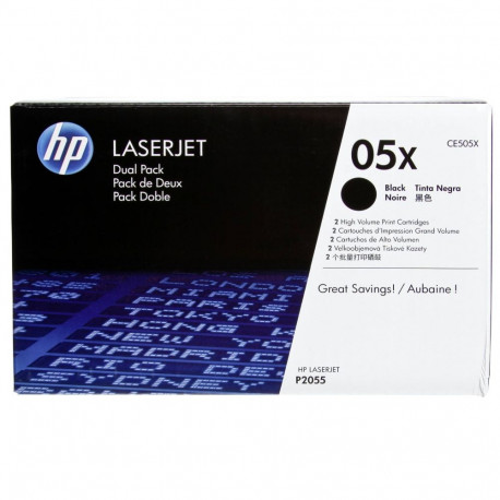 "HP Toner 05X CE505XD Schwarz Doppelpack"