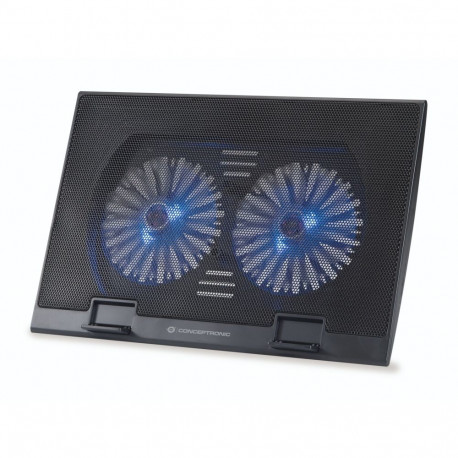 "CONCEPTRONIC 2-Fan USB-A2.0 Laptop-Kühlpad 30Kg 17"" sw"
