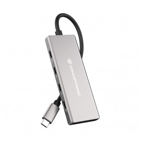"CONCEPTRONIC 7-1 Dock USB-C->3xUSB-C/3xUSB-A/+ 25cm gr"
