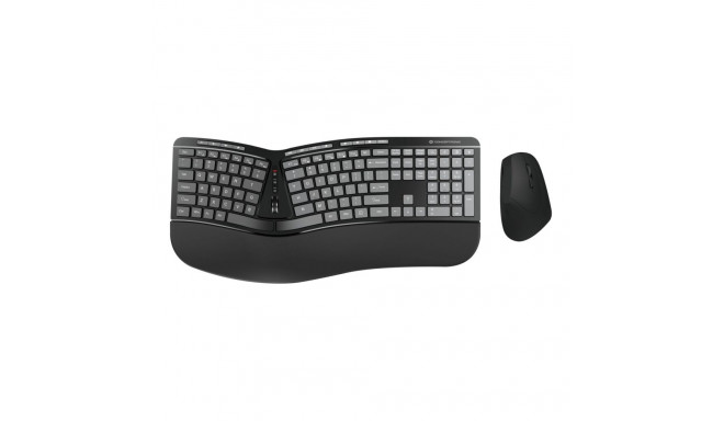 "CONCEPTRONIC Wireless Keyboard+Mouse,ergo,Layout US sw"
