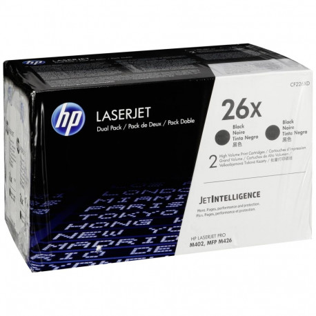 "HP 26X original LaserJet Toner cartridge CF226XD Black High Yield 2-pack"
