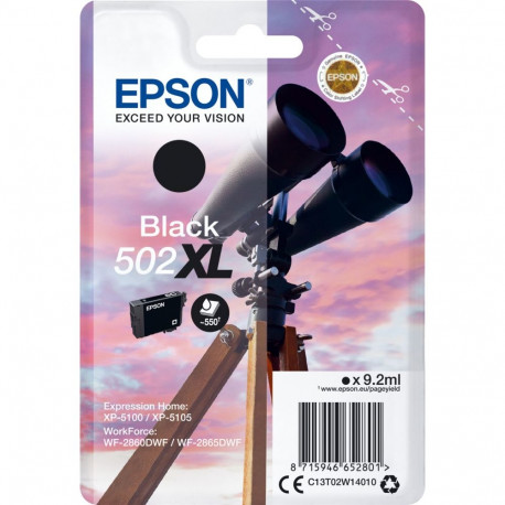 "Epson Tinte 502XL C13T02W14010 Schwarz bis zu 550 Seiten"