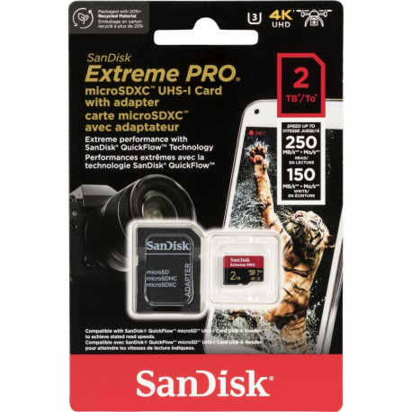 "CARD 2TB Sandisk Extreme PRO microsdxc UHS-I V30 A2 Class U3"