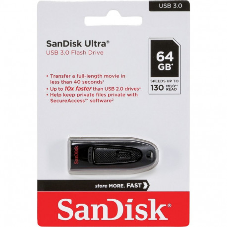 "STICK 64GB USB 3.0 Sandisk Ultra black"
