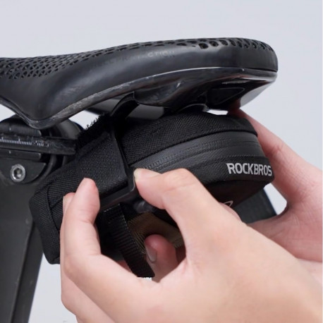 Rockbros Rockbros Mini Saddle Bag with CO2 Cartridge Holder - Black/Green