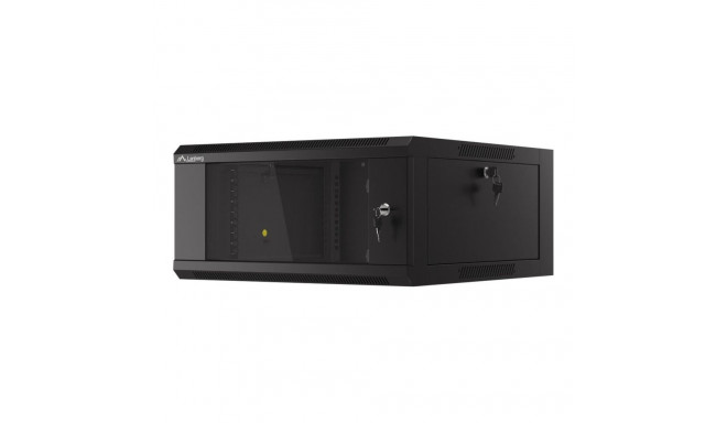 Lanberg Rack cabinet 19" wall-mounted 4U 600 fast assembly (flat pack), black |