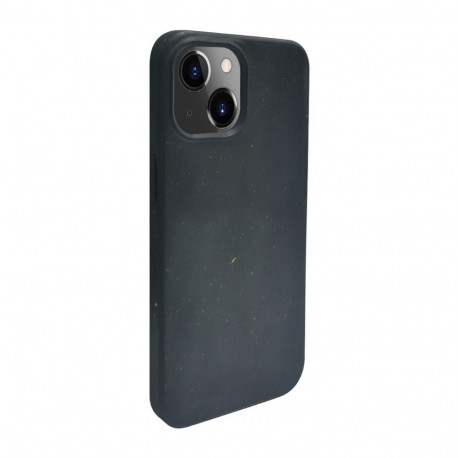 iLike Apple iPhone 14 Silicone plastic case Eco Print Design Black