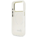 Guess IML Gradient Script Metal MagSafe Case for iPhone 17 Pro - White