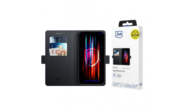 3mk Wallet Case for iPhone 14 Pro - Black