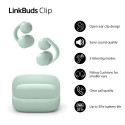 Sony wireless earbuds LinkBuds Clip, green
