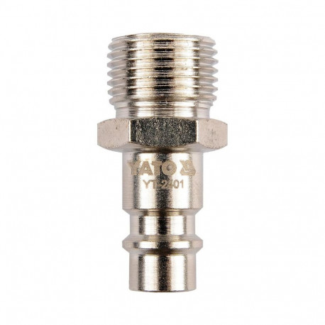 Yato YT-2401 quick coupler thread, G3/8, 37mm, Q235 steel, nickel plated, GRD