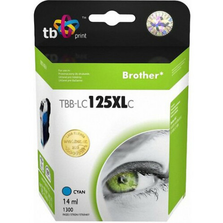 TB Print ink cartridge TBB-LC125XLC, cyan