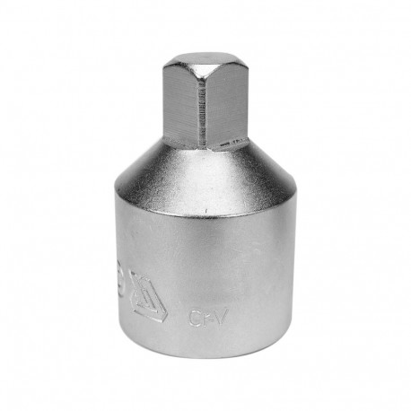 Yato adapter YT-3853, 27mm, 1/4" (6.3mm), 3/8" (9.5mm), 17mm, CrV 50BV30, chrome plated, satin, DIN 