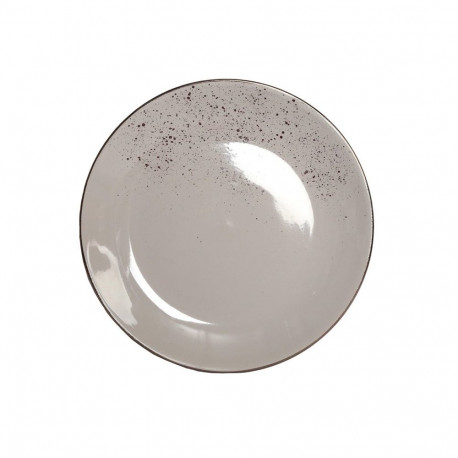 SALAD PLATE WITH SPECKLE BROWN 19.5CM