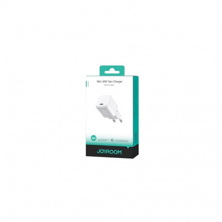 Joyroom Travel Charger Mini GaN Fast Charger Type-C, PD 30W, White (JR-TCG15)