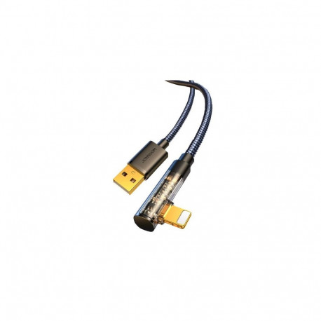 Joyroom Gaming Cable Lighning (Angled) - USB (Straight) cable 2.4A, 480mb/s, 1.2m, Black (S-UL012A6)