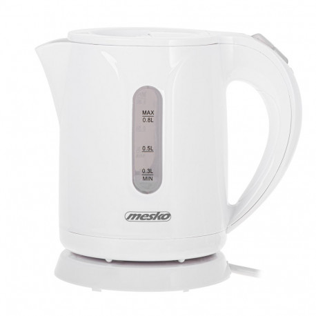 Mesko Kettle | MS 1376 | Electric | 850 W | 0.8 L | Plastic | 360° rotational base | White