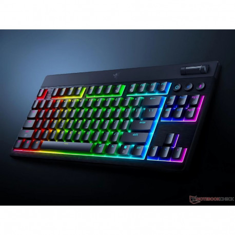 Razer klaviatuur BlackWidow V4 Low-Profile HyperSpeed juhtmevaba Bluetooth US Green Switches, must