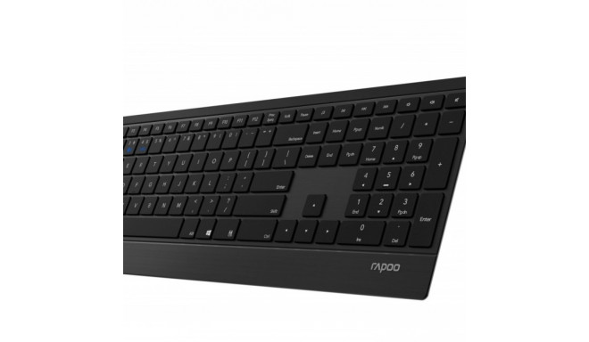 Product Title: Rapoo E9500M Multi-Mode Wireless Ultra-Slim Keyboard - Black (UI Lay