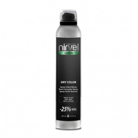 NIRVEL GREEN DRY COLOR SPRAY CUBRE RAICES NEGRO NEGRO 300ML VAPORIZADOR