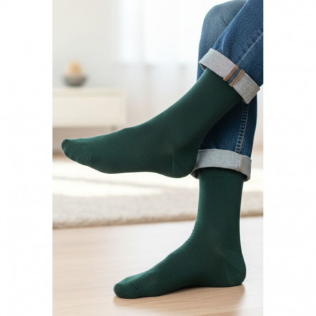 SOKISAHTEL OLEV tumerohelised mugavusäärega sokid meestele 446