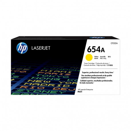 HP 654A Yellow Toner Color LaserJet Enterprise M651 15000 pages
