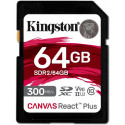 Kingston mälukaart SDXC 64GB Canvas React Plus