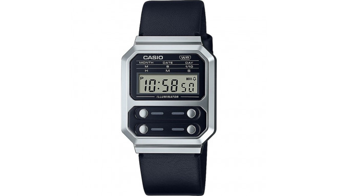 Unisex Kell Casio F100 TRIBUTE - STEEL / BLACK ***SPECIAL PRICE*** Must (Ø 40 mm)