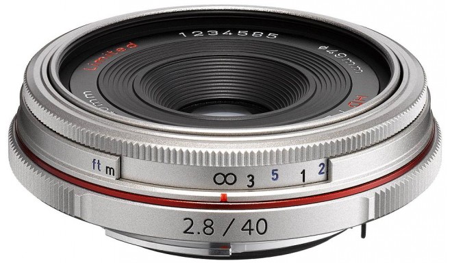 HD Pentax DA 40mm f/2.8 Limited objektiiv, hõbedane