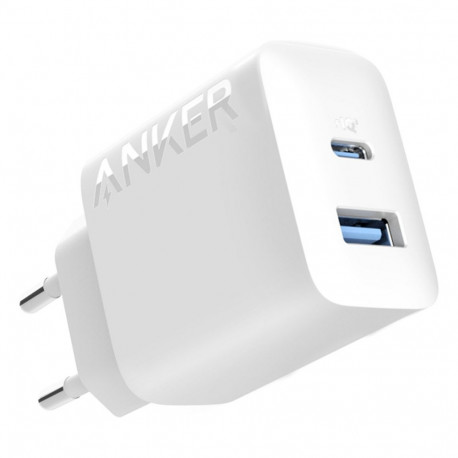 Anker 312 valge laadija 20W 1 x USB-C 1 x USB-A